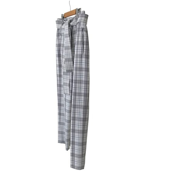 Aritzia Wilfred Plaid High Waisted With Belt Dress Pants Size 8 - Picture 4 of 9